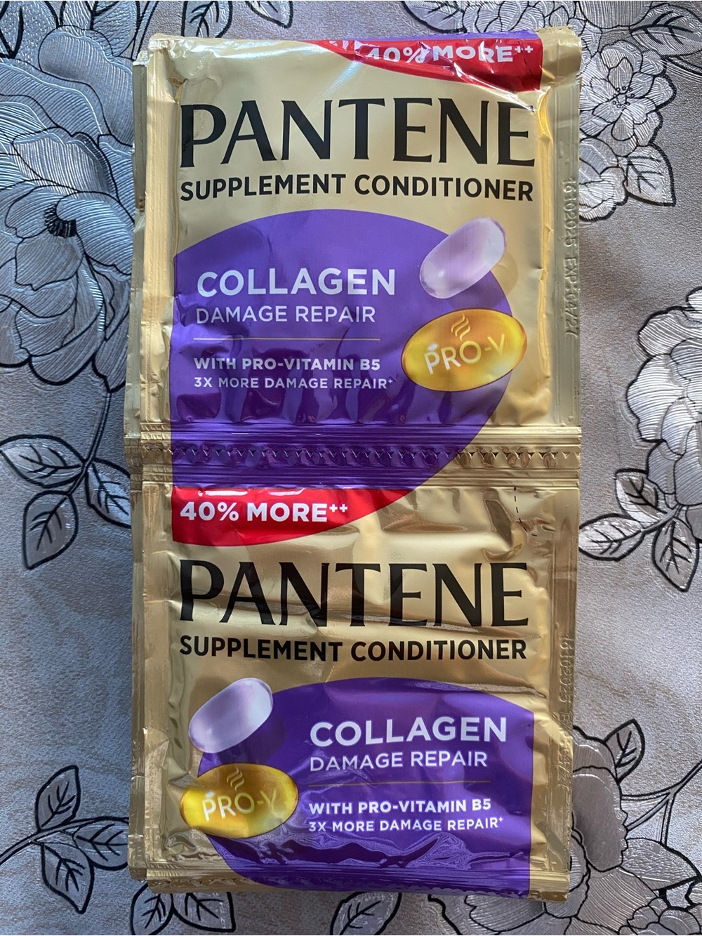 PANTENE Collagen Damage Repair Supplement Conditioner - Purple/Gold